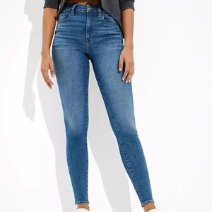 American Eagle Super Stretch Hi-Rise Jegging Size 4 Reg Medium Wash